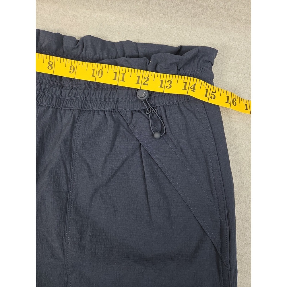 Athleta Trekkie M High Rise Parachute Pants Navy Blue Nylon Flex Waist Active - Picture 10 of 13